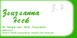 zsuzsanna heck business card